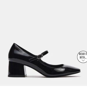 Hawke black patent Steve Madden ballet slipper heels